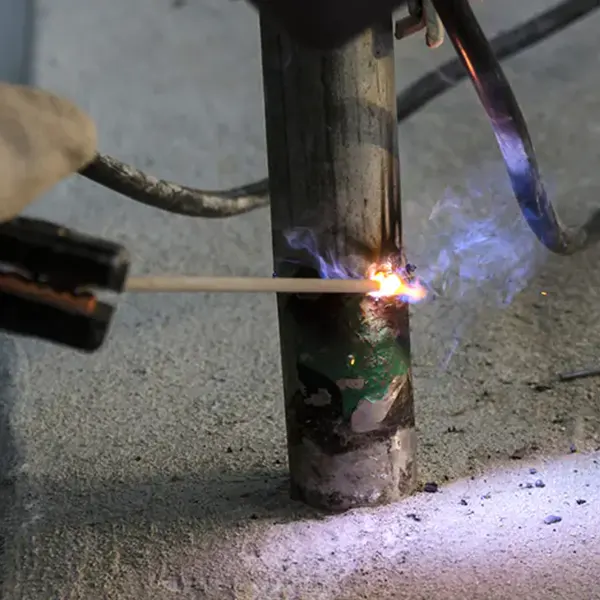 Welding with a propane sales torch and coat hanger