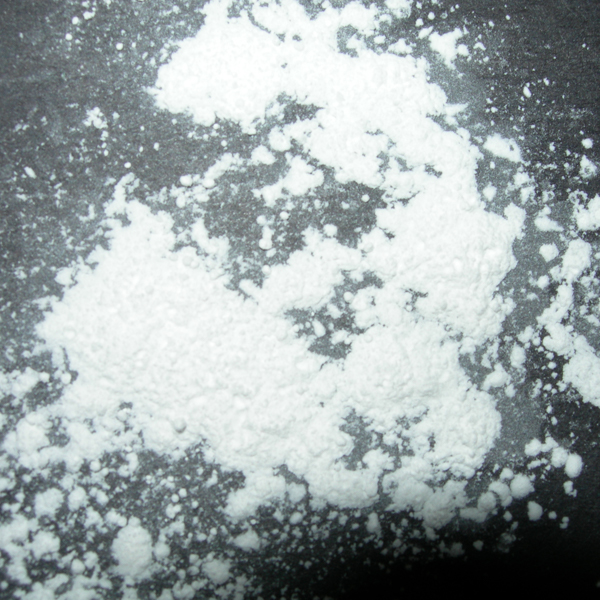 A pile of talc powder dust on the ground.