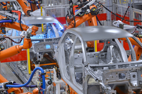 Car assembly line in need of automotive manufacturing fume collection