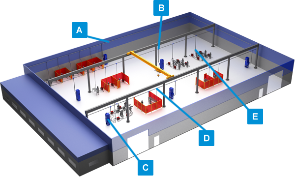 ductwork dust exhaust components