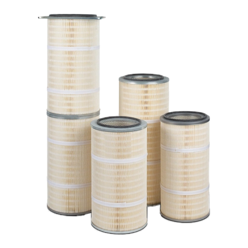 Set of RoboVent PleatLock and Endurex RMO dust collector cartridge filters.